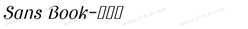 Sans Book字体转换